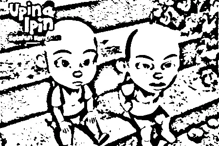 Upin Ipin Coloring in Pages 10