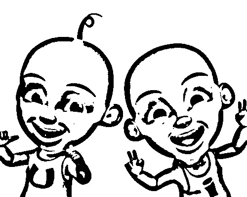 Upin Ipin Coloring in Pages 6